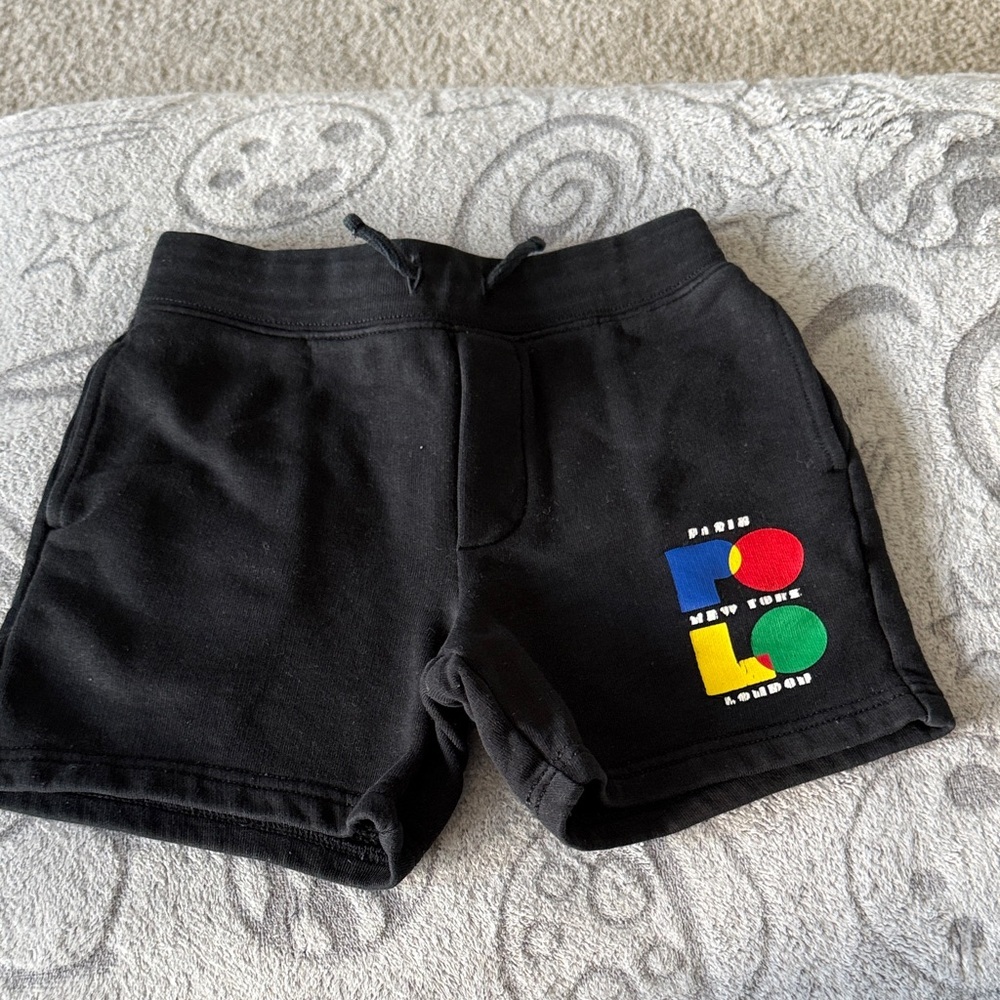 Polo by Ralph Lauren Black Kids' Shorts with Colorful Polo Logo